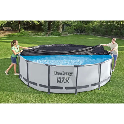 Bestway Steel Pro Max 12' x 30" Round Above Ground Frame Pool & Flowclear Cover - VMInnovations