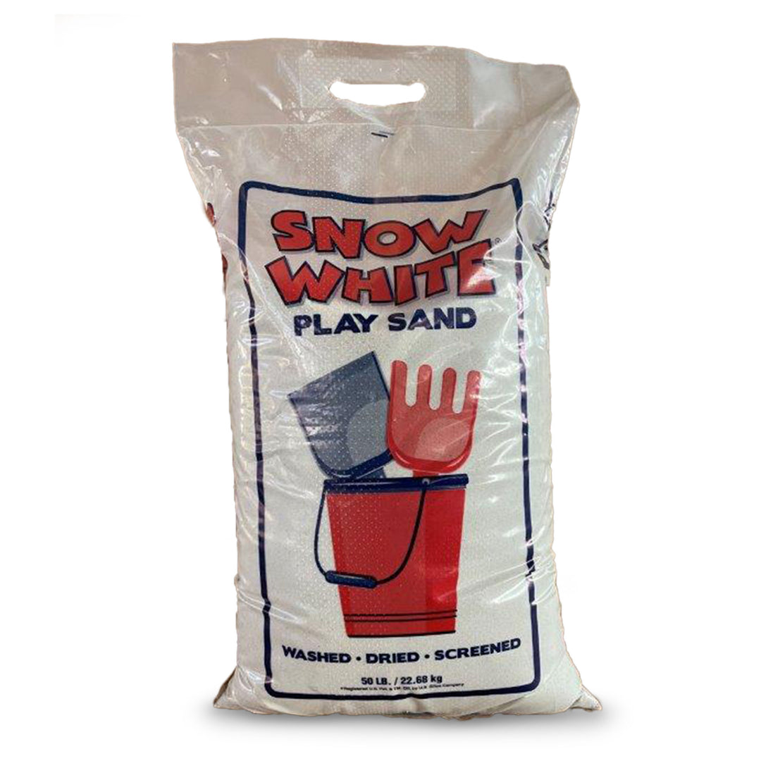 US Silica Snow White Comfortable Play Sand for Sand Tables, White, 50 Pound Bag