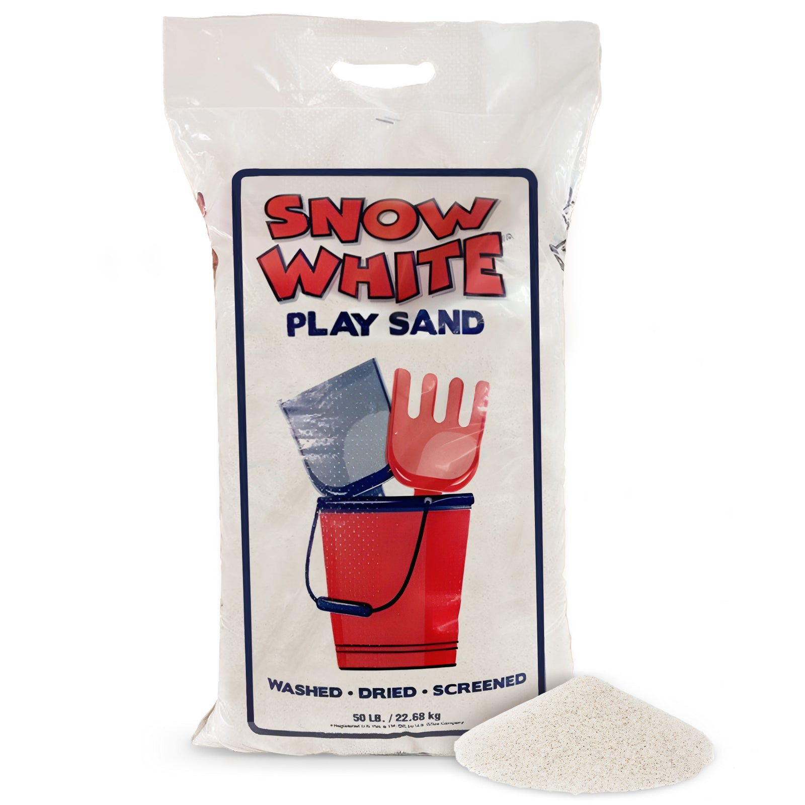 US Silica Snow White Comfortable Play Sand for Sand Tables, White, 50 Pound Bag - VMInnovations