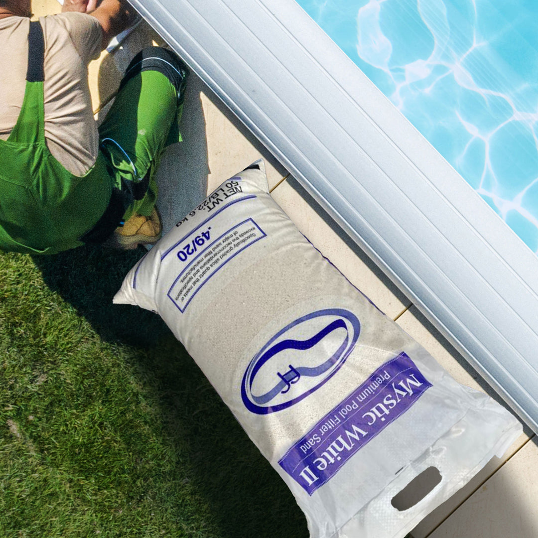 U.S. Silica 50 Pound Mystic White II Swimming Pool Filter Sand, White (4 Pack)