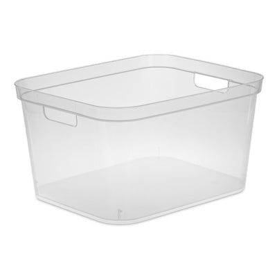 Sterilite 8.25x12.25x15 In Storage Bin w/ Carry Through Handles, Clear (18 Pack) - VMInnovations