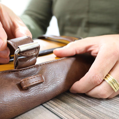 Vetelli Foldable Leather Travel Toiletry Bag for Men with 4 Pockets (Open Box) - VMInnovations