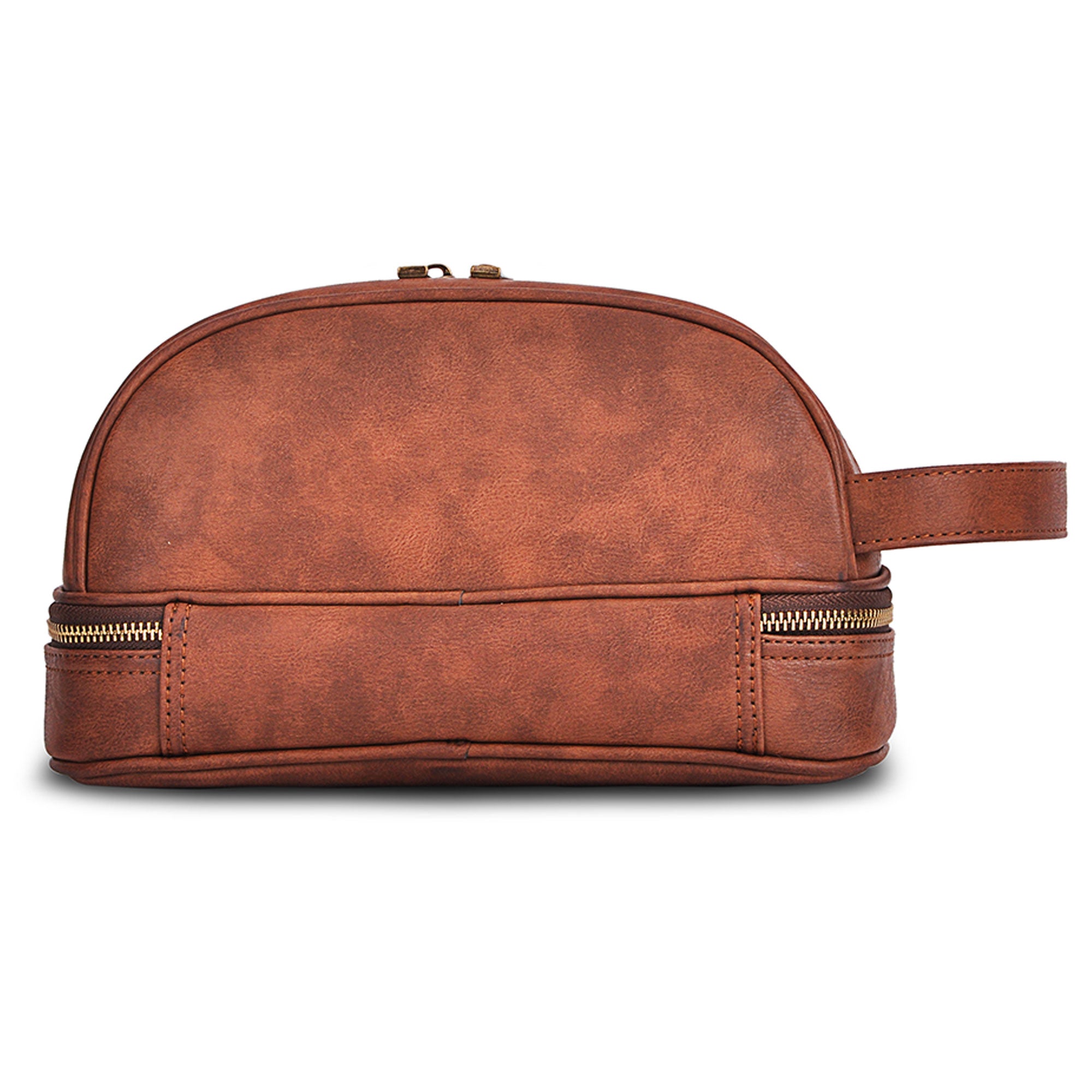 Vetell Classic Leather Travel Toiletry Bag and Dopp Kit w/ 2 Compartments (Used) - VMInnovations