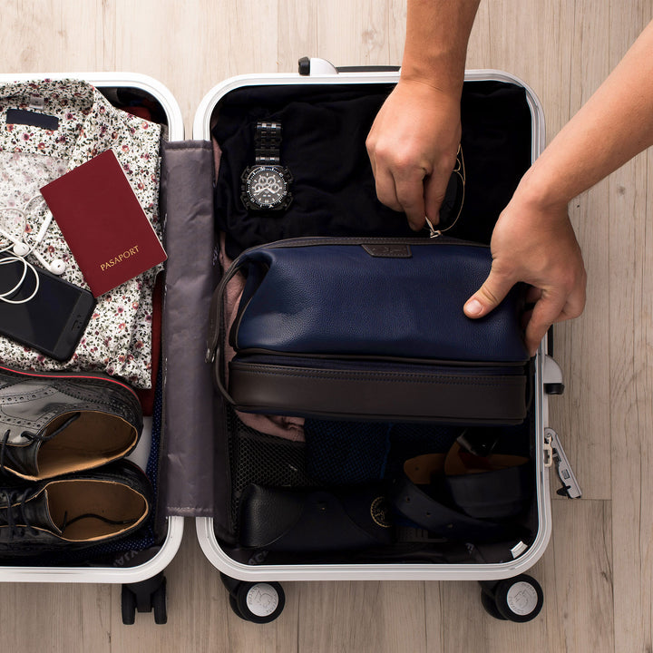 Vetell Leo Large Leather Travel Toiletry Case and Shave Bag (Used)