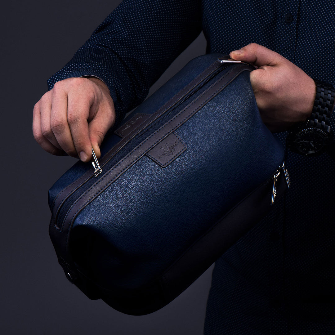 Vetell Leo Large Leather Travel Toiletry Case and Shave Bag (Used)