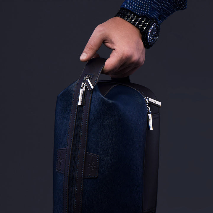 Vetell Leo Large Leather Travel Toiletry Case and Shave Bag (Used)