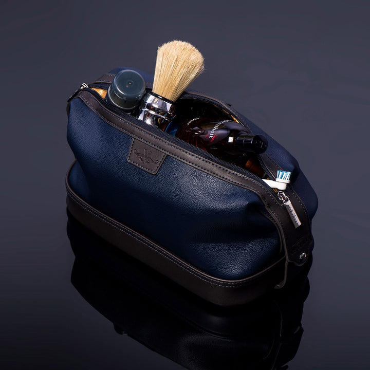 Vetell Leo Large Leather Travel Toiletry Case and Shave Bag (Used)