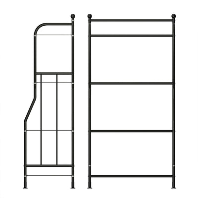 4 Tier Freestanding Metal Space Saving Tower Rack Storage Shelf, Black (Used)