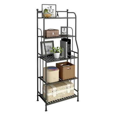 GHQME 5 Tier Metal Space Saving Tower Rack Storage Shelf, Black (For Parts)