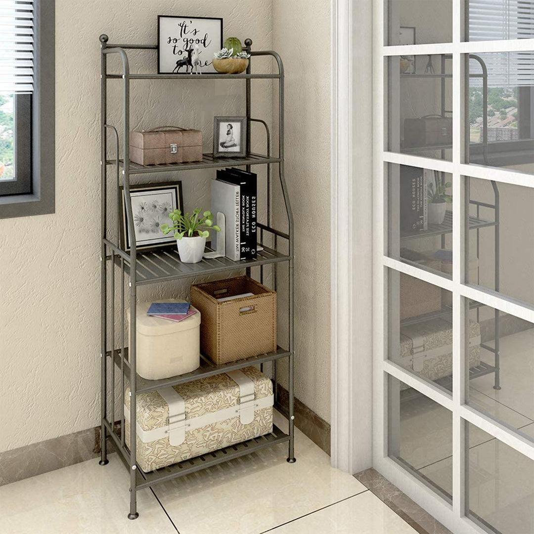 GHQME 5 Tier Freestanding Metal Space Saving Tower Rack Storage Shelf (Open Box)