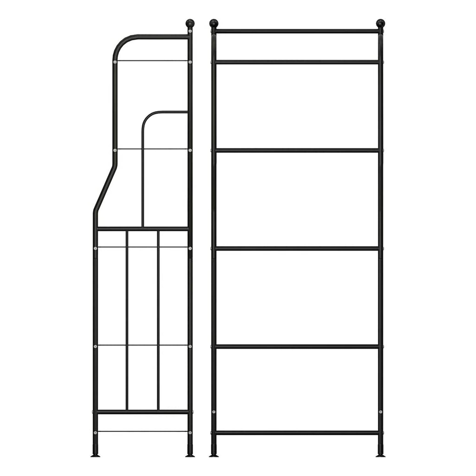 GHQME 5 Tier Metal Space Saving Tower Rack Storage Shelf, Black (For Parts) - VMInnovations