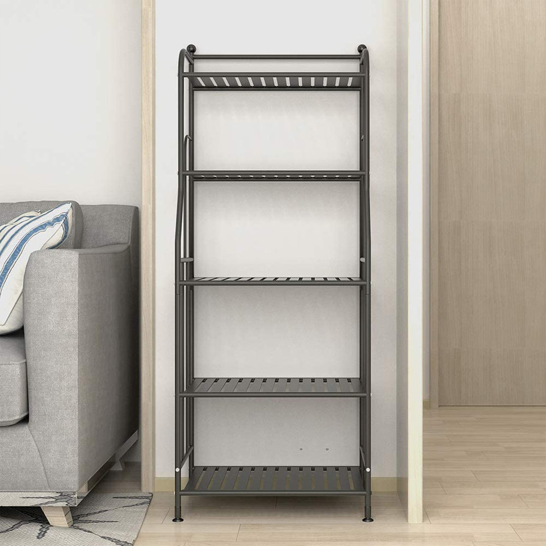 GHQME 5 Tier Freestanding Metal Space Saving Tower Rack Storage Shelf (Open Box)