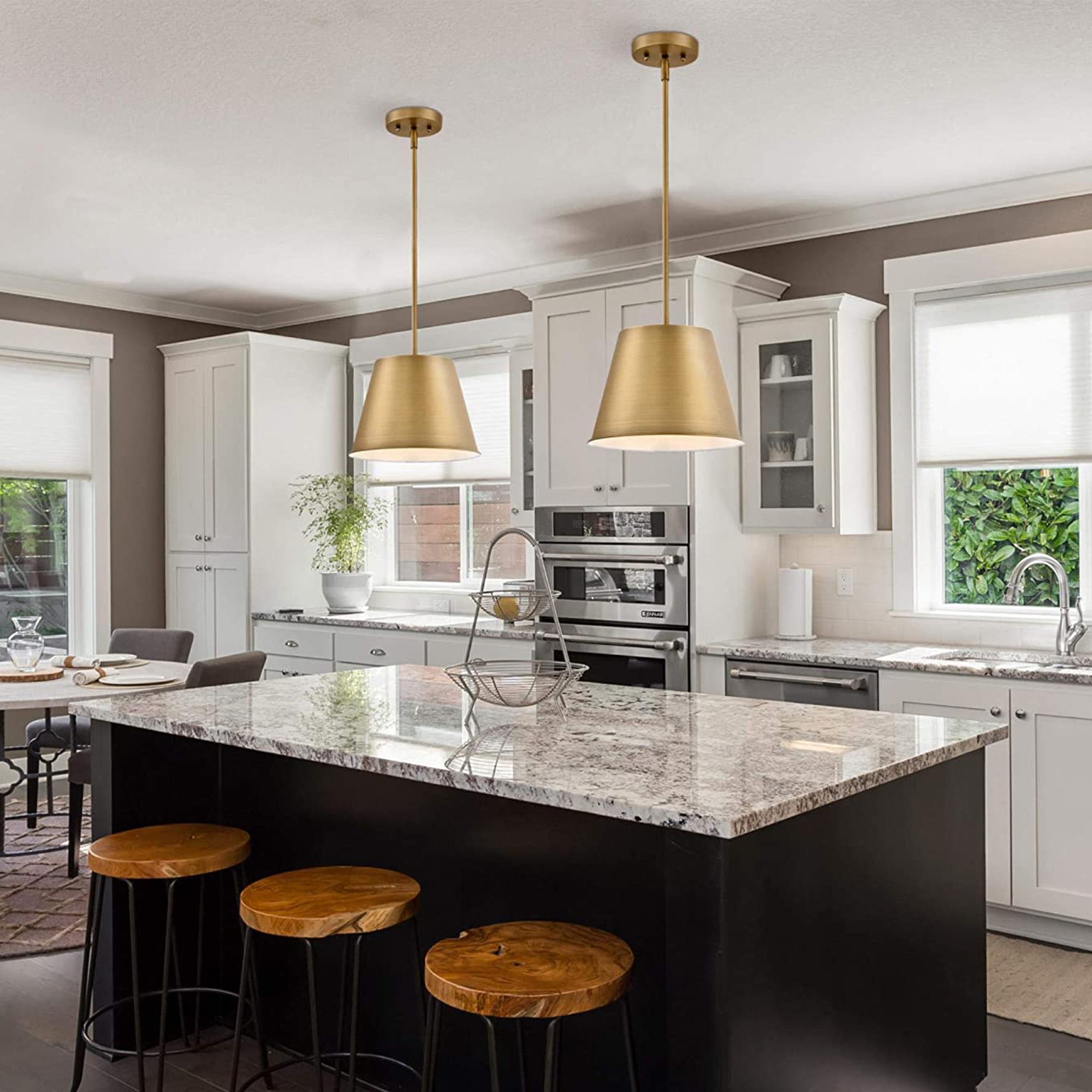 Westinghouse Lighting Derose Transitional Indoor Pendant Light, Brushed Brass - VMInnovations