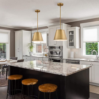 Westinghouse Lighting Derose Transitional Indoor Pendant Light, Brushed Brass - VMInnovations