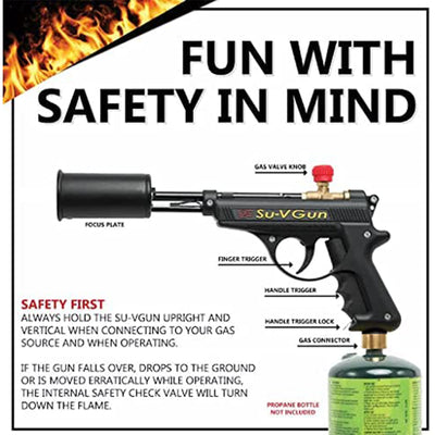 GrillBlazer GrillGun and Su-VGun Combo Charcoal Starter Set w/ Stands and Hose - VMInnovations