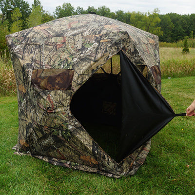 Rhino Blinds R600-MOC 3 Person Hunting Ground Blind, Mossy Oak Break Up Country