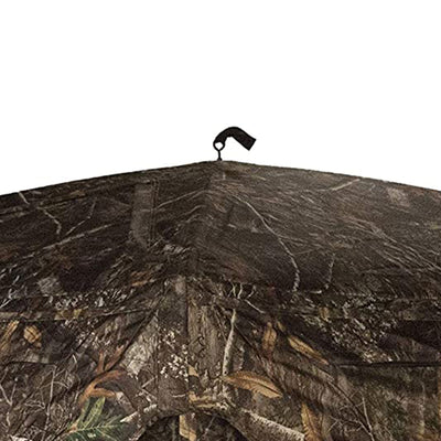Rhino Blinds R300-RTE 3 Person Hunting Ground Blind w/ 3 Windows, Realtree Edge - VMInnovations