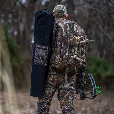 Rhino Blinds R300-RTE 3 Person Hunting Ground Blind w/ 3 Windows, Realtree Edge - VMInnovations