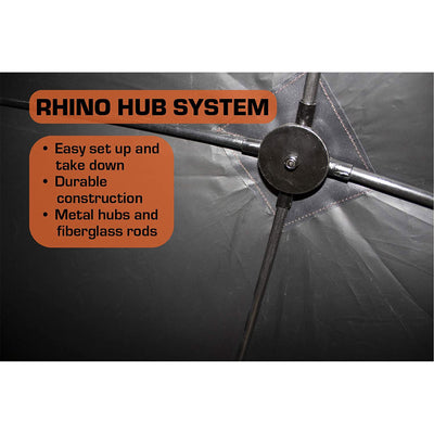 Rhino Blinds R300-RTE 3 Person Hunting Ground Blind w/ 3 Windows, Realtree Edge - VMInnovations
