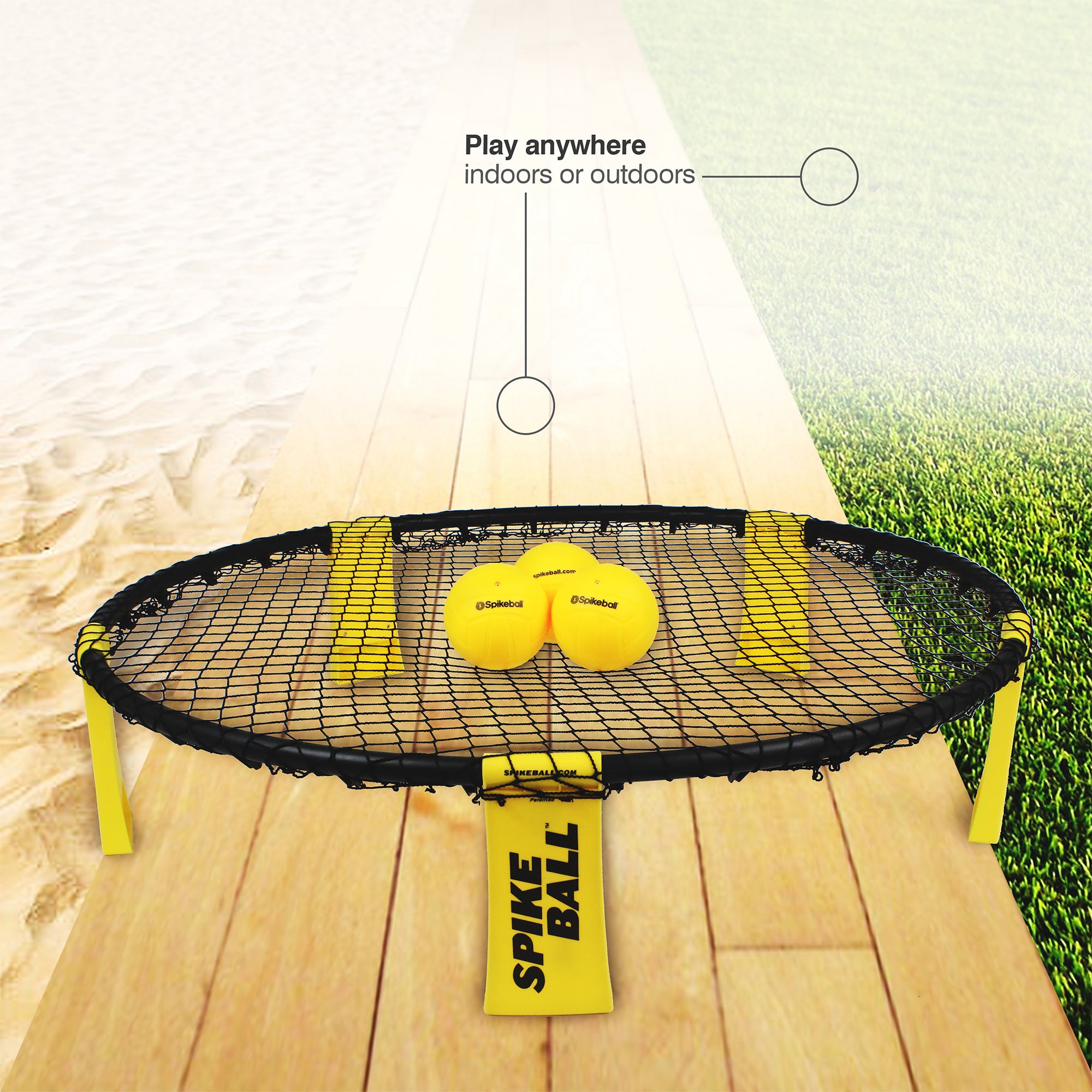Spikeball Portable Foldable Standard 3 Ball Kit with Net & Balls (Open Box) - VMInnovations