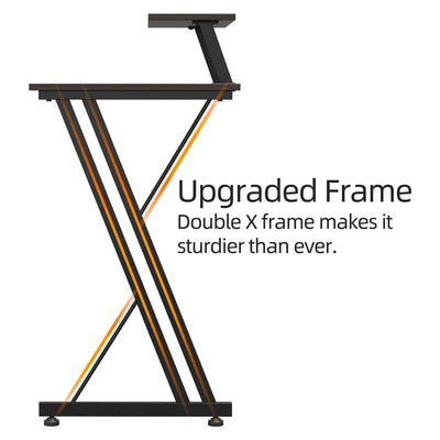 Somdot L Shaped Corner Gaming and Computer Desk with Monitor Stand (Open Box) - VMInnovations
