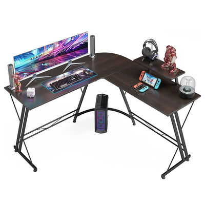 Somdot L Shaped Corner Gaming and Computer Desk with Monitor Stand (Open Box) - VMInnovations