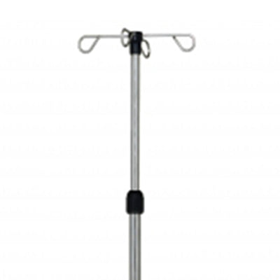 Graham Stainless Steel 4 Hook Deluxe IV Pole & Stand w/Wheels, Silver (Used) - VMInnovations