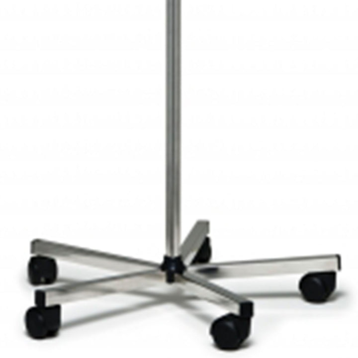 Graham Field Stainless Steel 4 Hook Deluxe IV Pole & Stand w/ Wheels, Silver