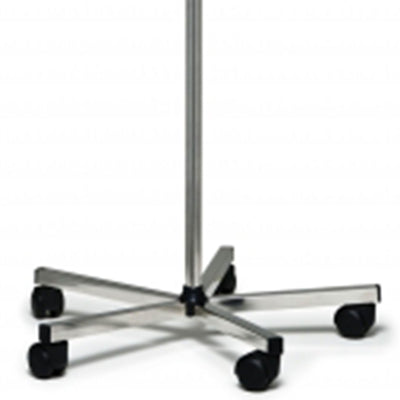 Graham Stainless Steel 4 Hook Deluxe IV Pole & Stand w/Wheels, Silver (Used) - VMInnovations
