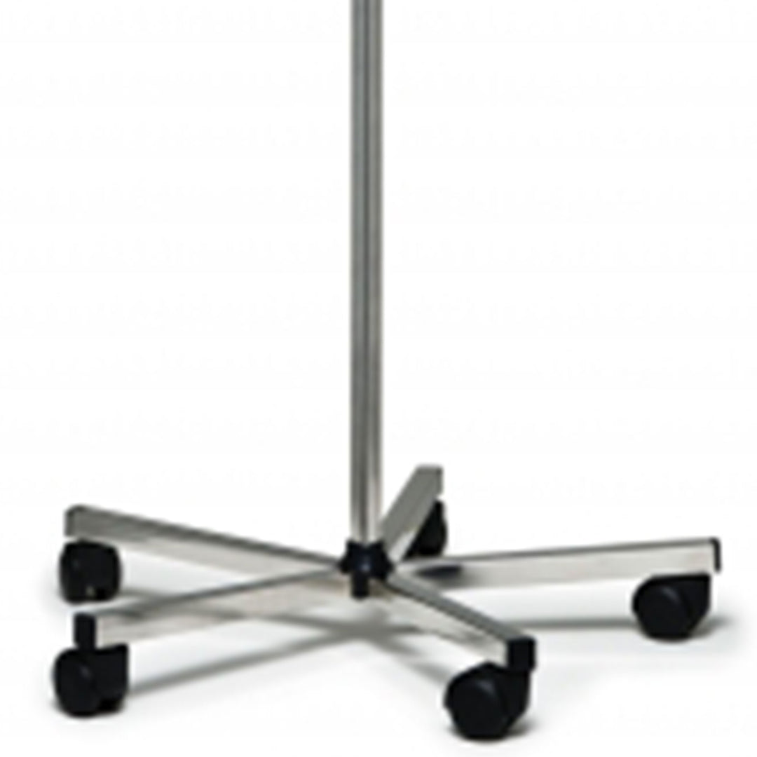 Graham Stainless Steel 4 Hook Deluxe IV Pole & Stand w/Wheels, Silver (Used) - VMInnovations