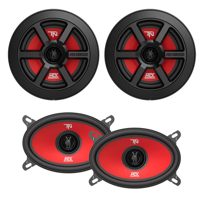 MTX Terminator46 & Terminator6 2 Way Polypropylene Coaxial Auto Speaker Set - VMInnovations