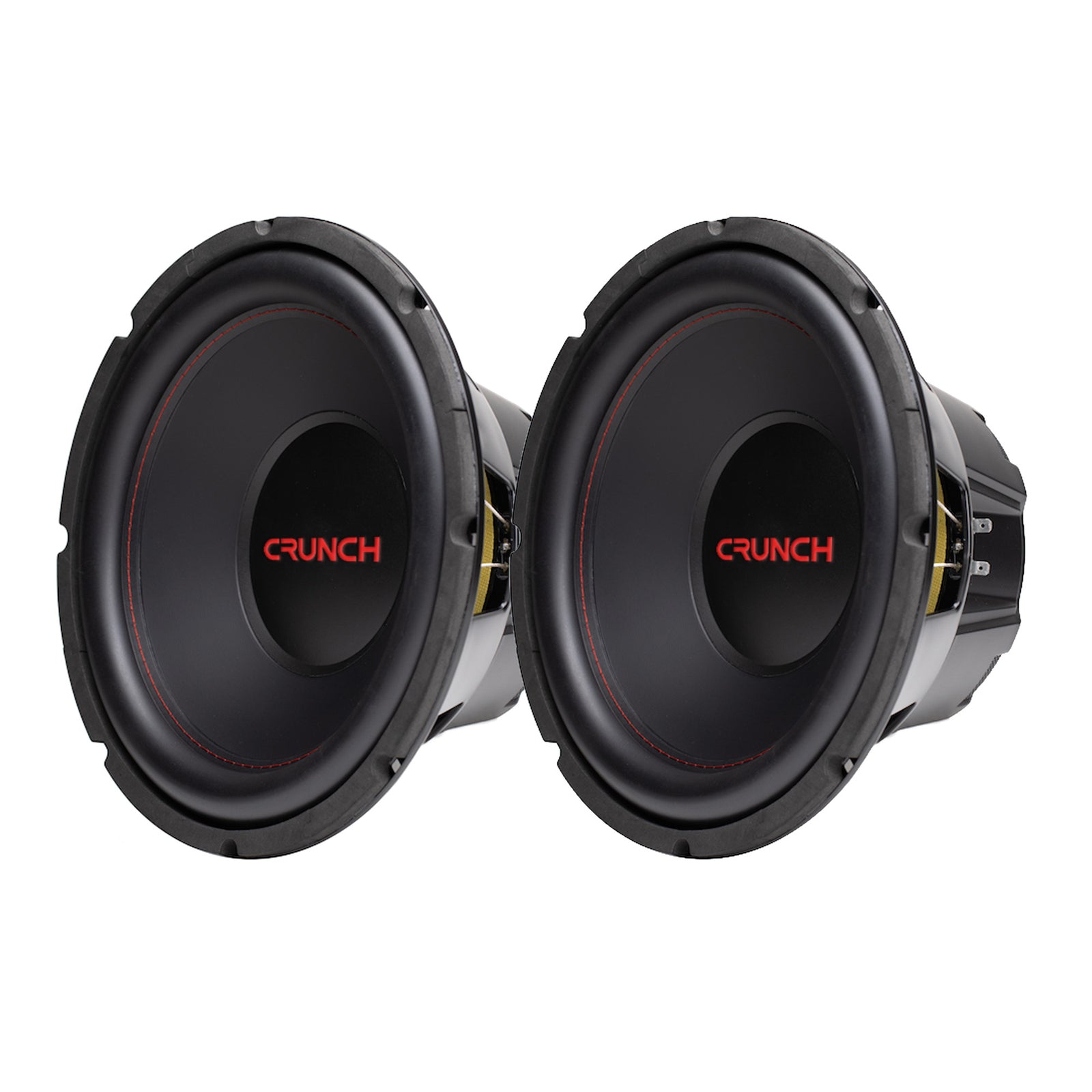 Crunch CRW12D4 12 Inch MAX 4 Ohm Dual Voice Coil Car Subwoofer Speakers (2 Pack) - VMInnovations