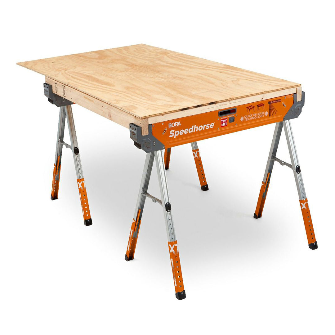 Bora Tool Speedhorse XT Portable Sawhorse with Adjustable Legs 2 Pack (Open Box) - VMInnovations