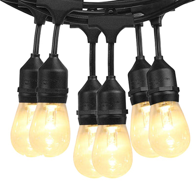 Banord LED 48 Ft 2 W String Lights, 17 Shatterproof Bulbs for Outdoors, 2 Pack