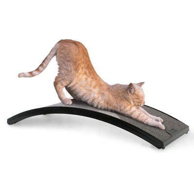 Omega Paw Rascador Curved Floor Scratching Board for Cats, 20 Inches Long, Grey