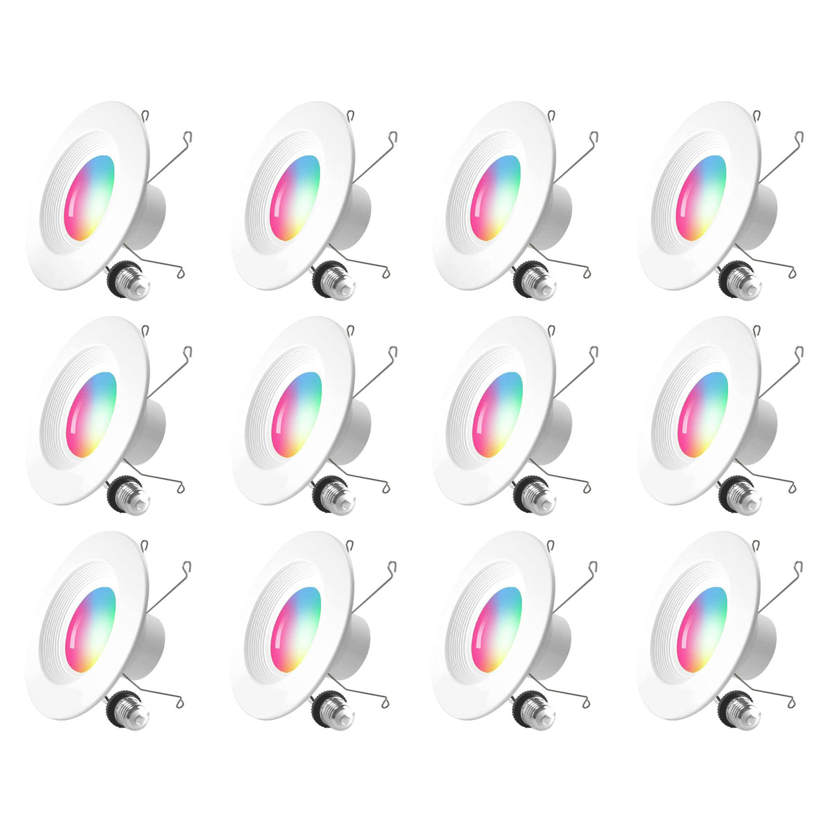 Banord LED RGB Smart Recessed 6 Inch 13 Watt Flush Mount Ceiling Lights (3 Pack)