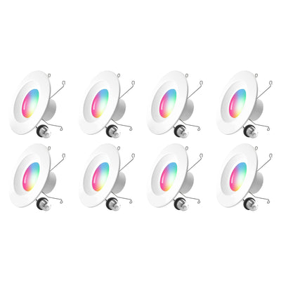 Banord LED RGB Smart Recessed 6 Inch 13 Watt Flush Mount Ceiling Lights, 2 Pack