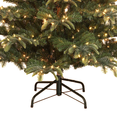Puleo International 7.5 Ft Aspen Green Fir Prelit Christmas Tree w/ Metal Stand