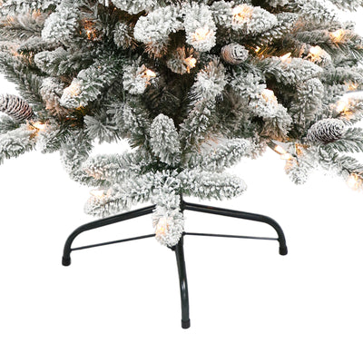 Puleo International 4.5 Foot Birmingham Fir Flocked Christmas Tree (Open Box)