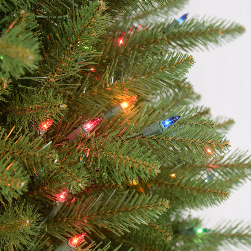 Puleo International Fraser Fir 4.5 Foot Multicolor Prelit Christmas Tree, Green