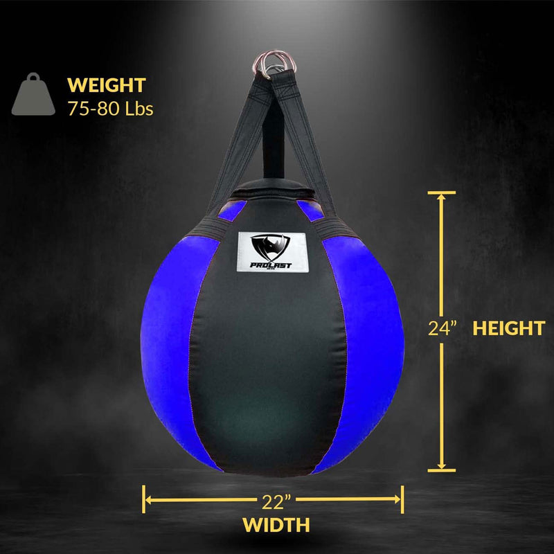 PROLAST 65 Pound Boxing Filled Heavy Hanging Wrecking Ball Punching Bag, Blue