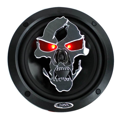 2) NEW BOSS SK652 6.5” 300W 2-Way Full Range Phantom Skull Car Audio Speakers