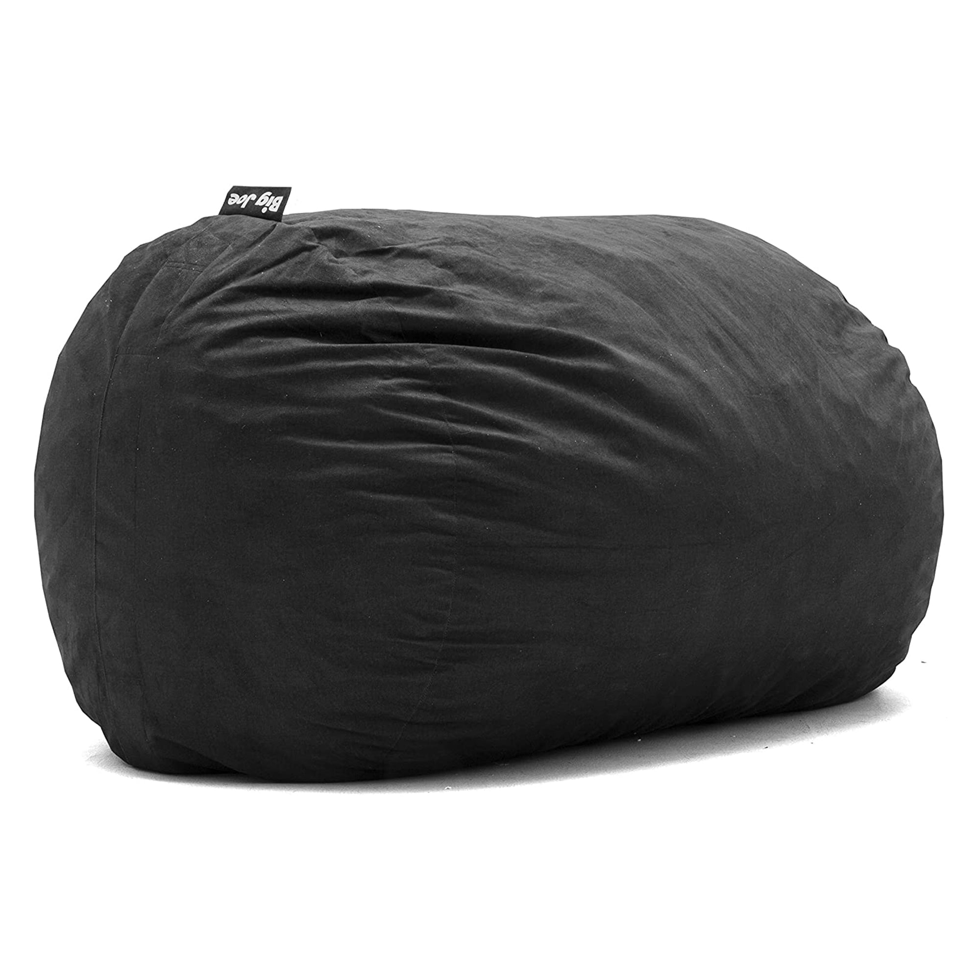 Big Joe Fuf XL Shredded Foam Beanbag Chair with Removable Cover, Black (Used)