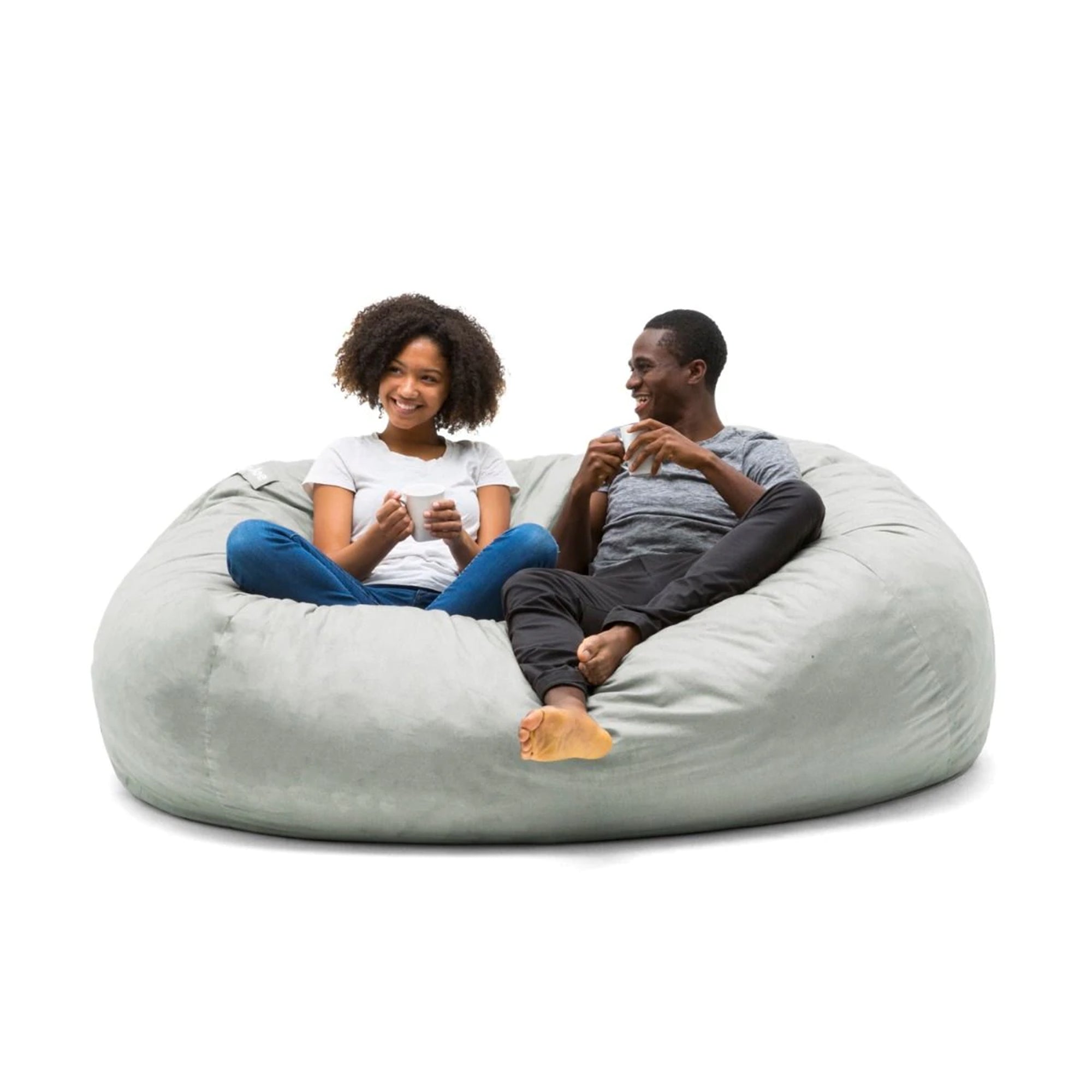 Big Joe Fuf XXL Shredded Foam Beanbag Chair with Removable Cover (Open Box)
