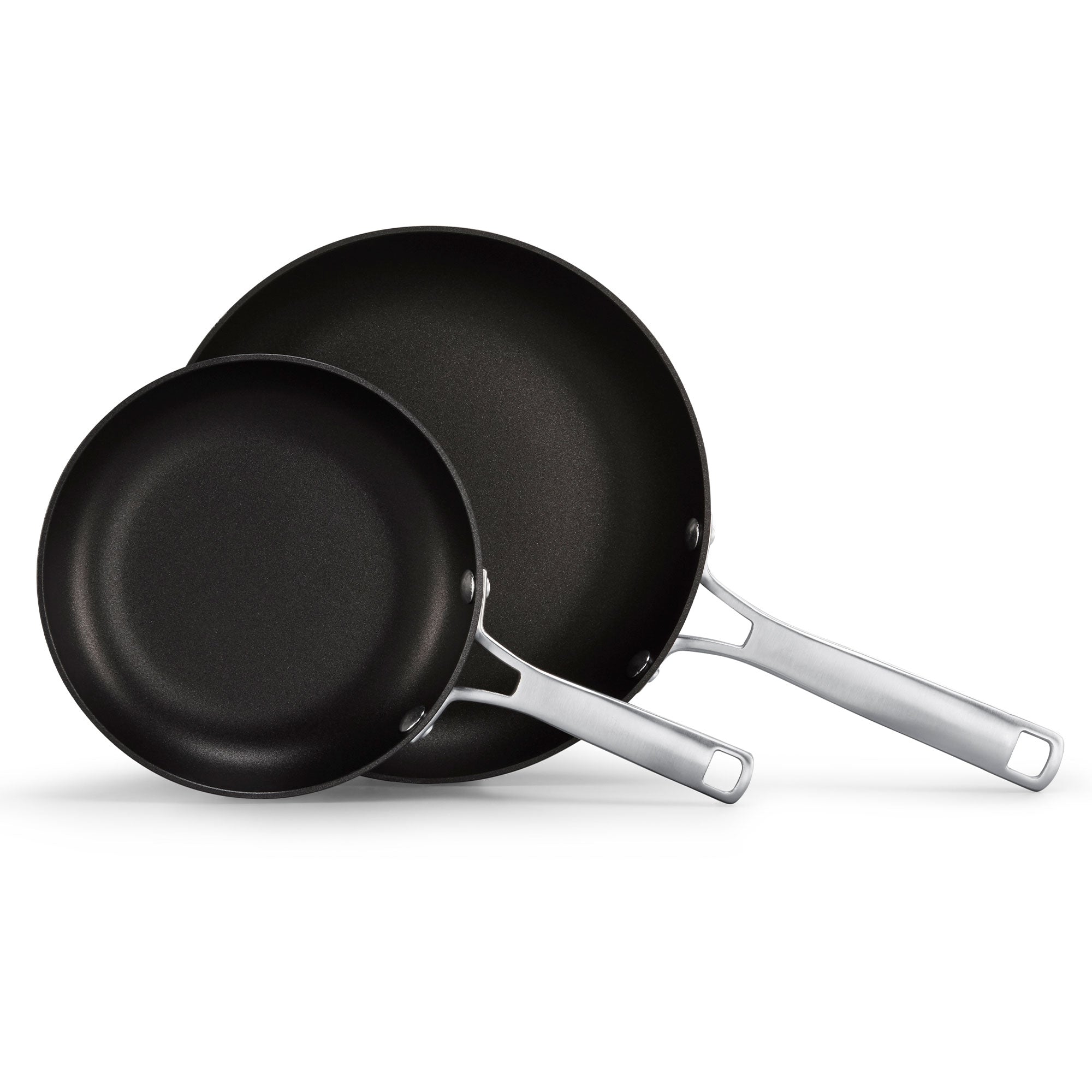 Calphalon 321 12-Piece Cutlery Knife Block Set + 2pc 8 & 10 Inch Frying Pan Set - VMInnovations