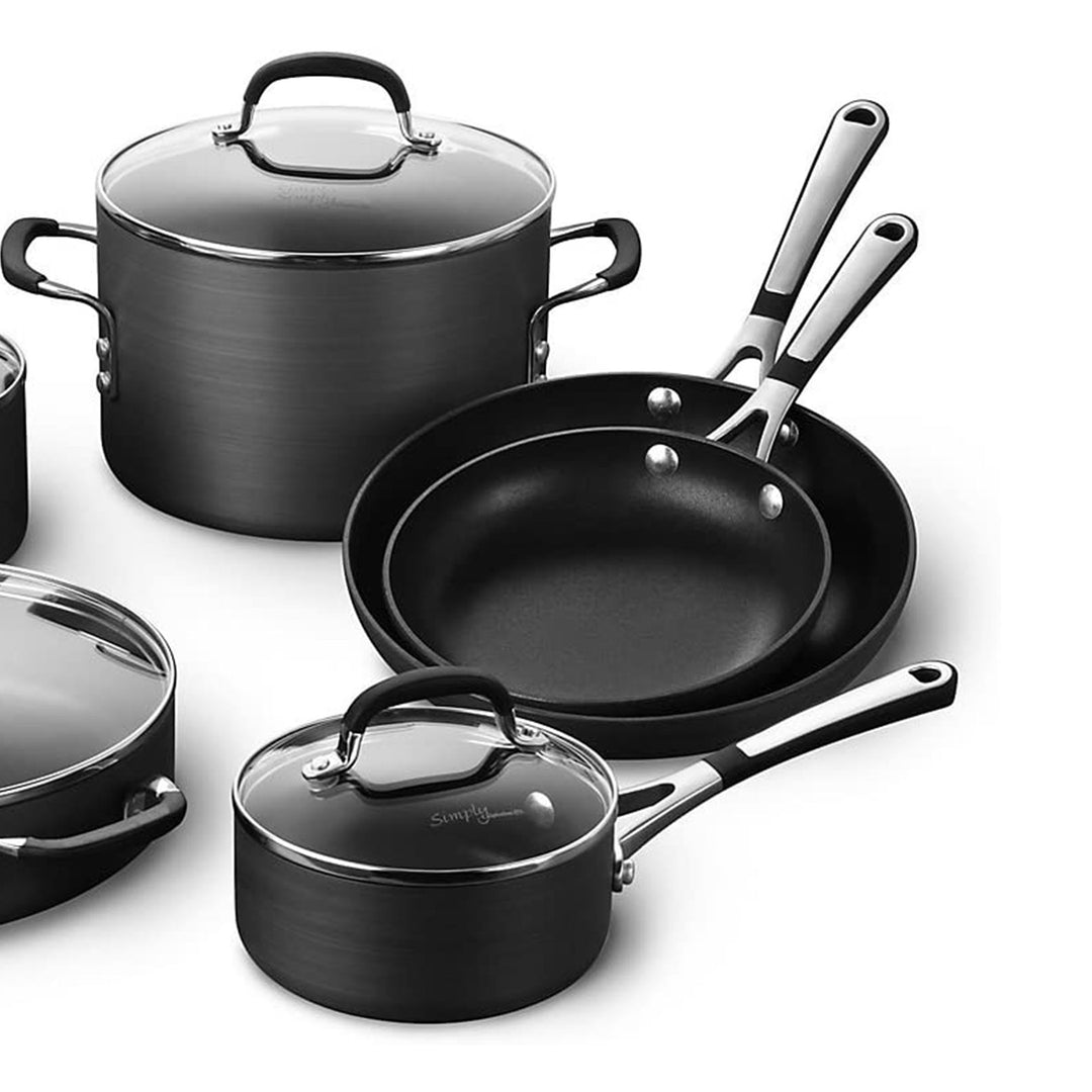 Calphalon 10Pc Nonstick Kitchen Cookware Set with Stay-Cool Handles (Used) - VMInnovations