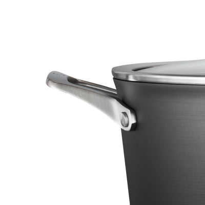 Calphalon Premier Hard Anodized Nonstick 6 Quart Stockpot with Glass Lid, Black
