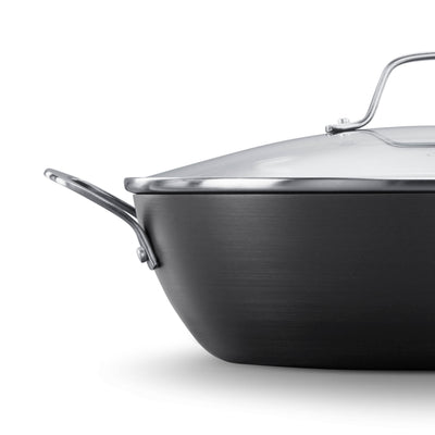 Calphalon Classic Nonstick Jumbo Fryer Omelet Pan w/ Cover, 12 inches, Grey