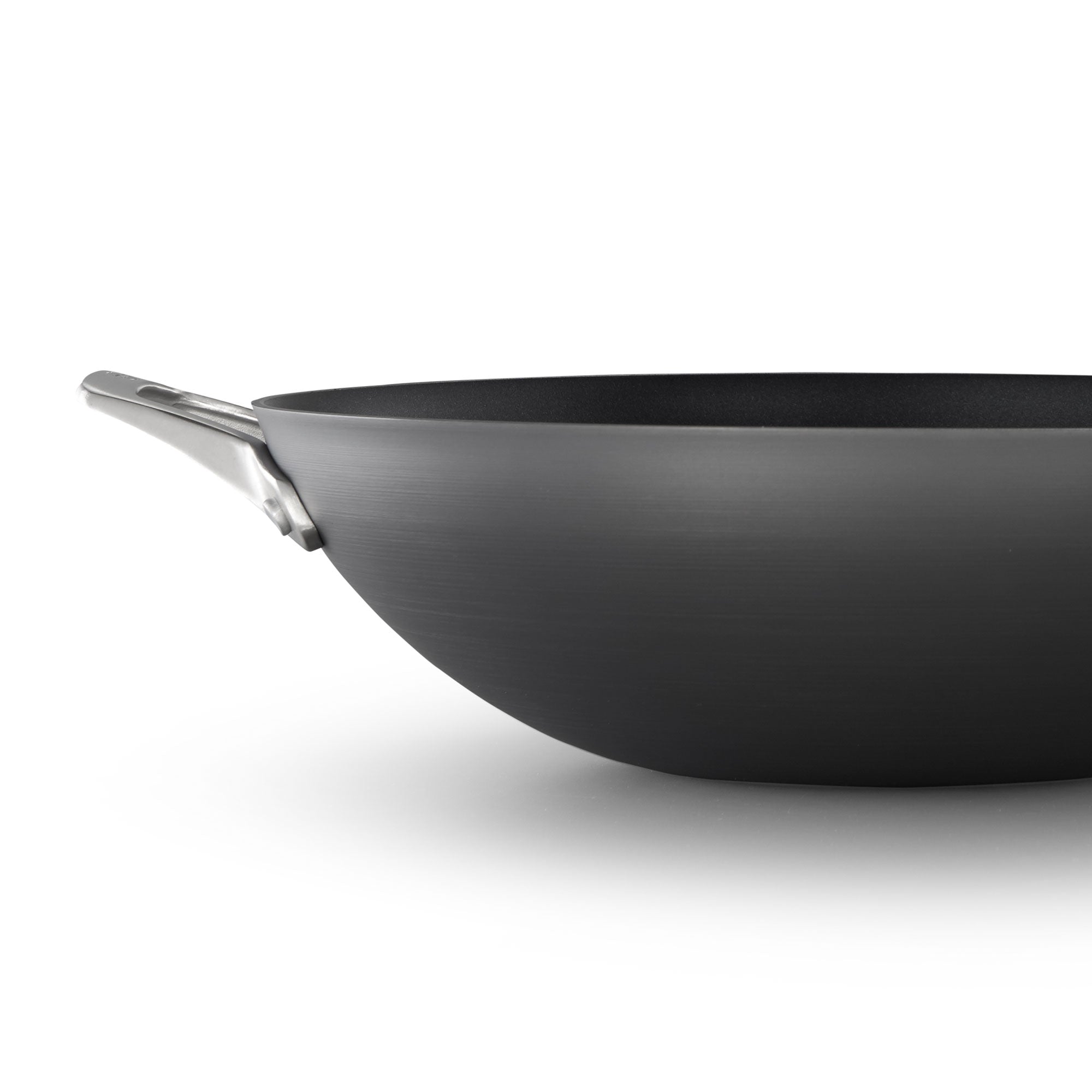 Calphalon Premier Hard Anodized Nonstick Cookware 13 Inch Flat Bottom Wok, Black