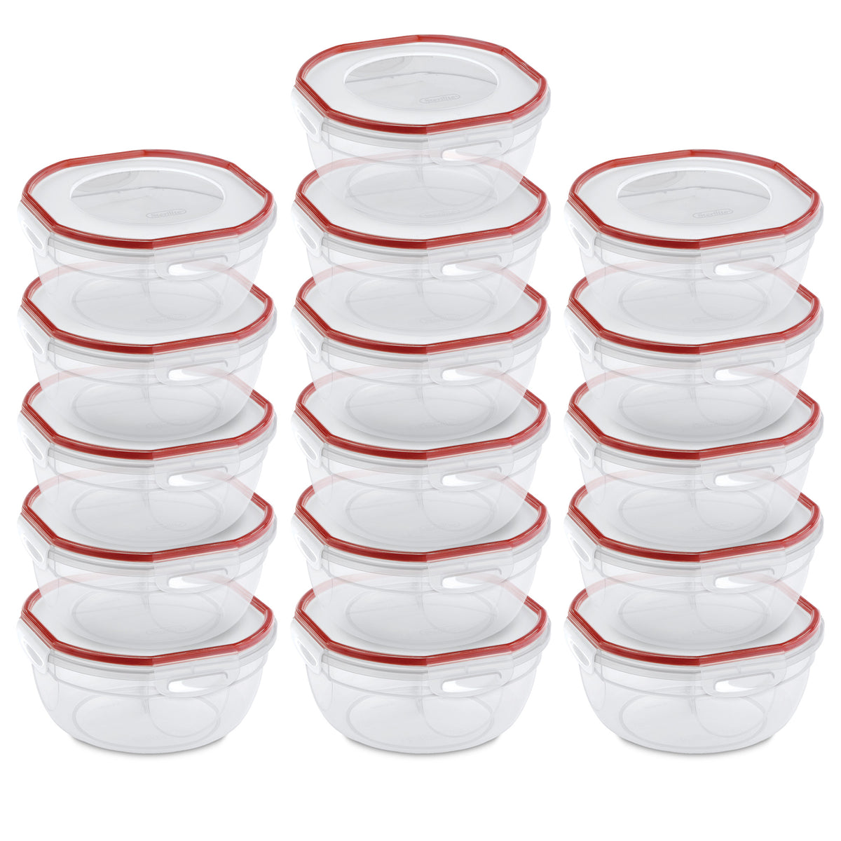 Sterilite Ultra Seal 2.5 Quart Plastic Food Storage Containers w/ Lid (16 Pack)